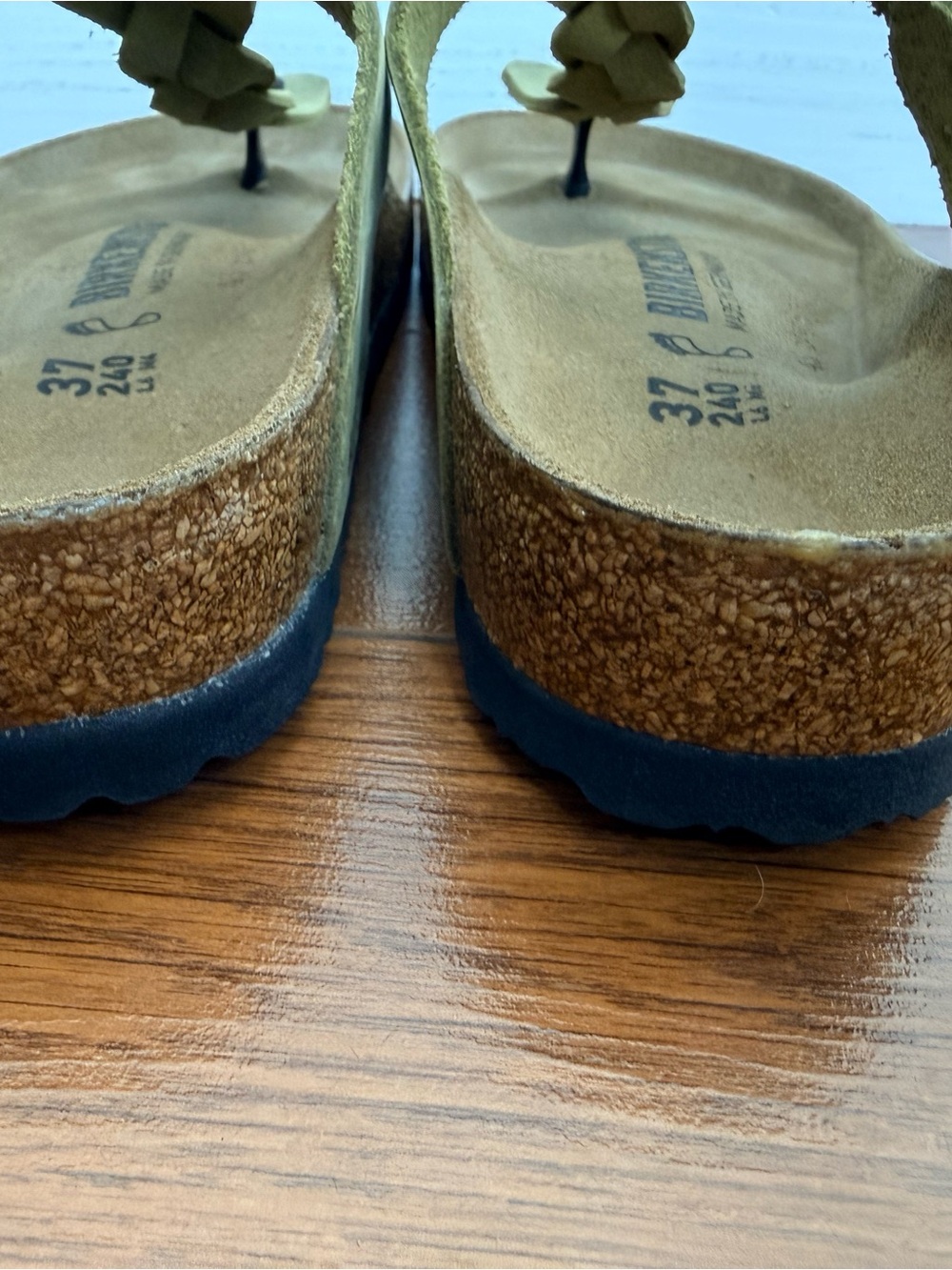 Birkenstock Gizeh Braided Olive Green Sandals 37 - Picture 6 of 11
